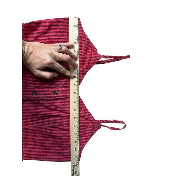 Anthropologie Sundry Elena Tiered Midi Dress size 2 Red Striped Sleeveless - Picture 6 of 10